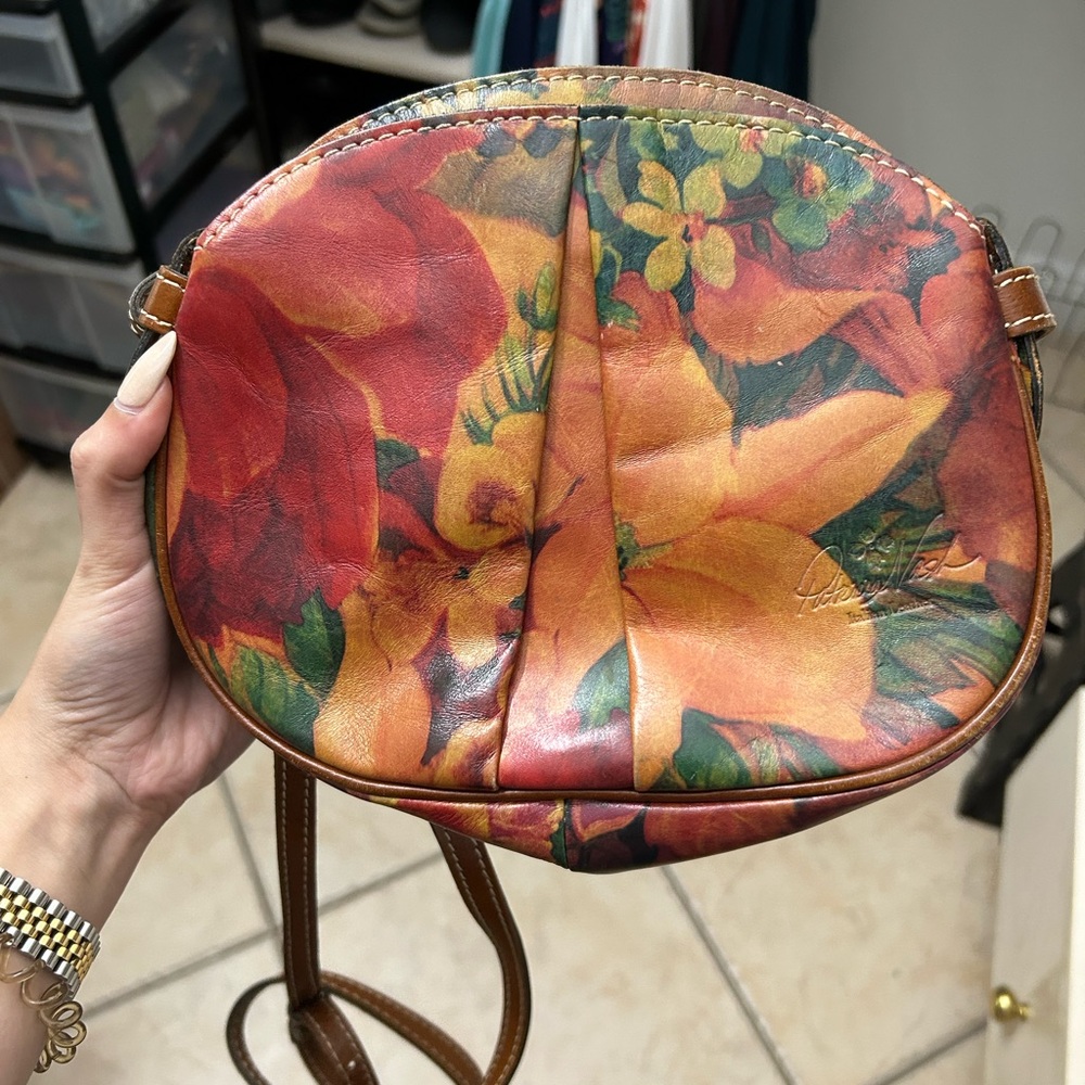 Floral Leather Crossbody Bag Patricia Nash